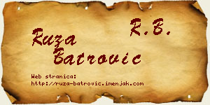 Ruža Batrović vizit kartica